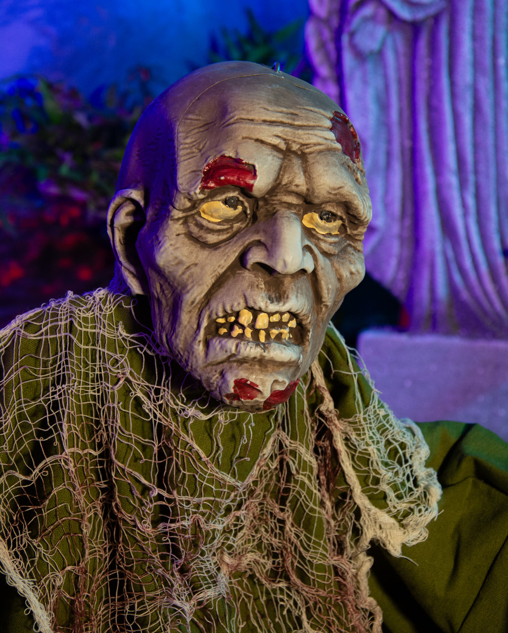Schimmel-Grüner Zombie Groundbreaker mit Bewegung, Licht & Ton 60cm