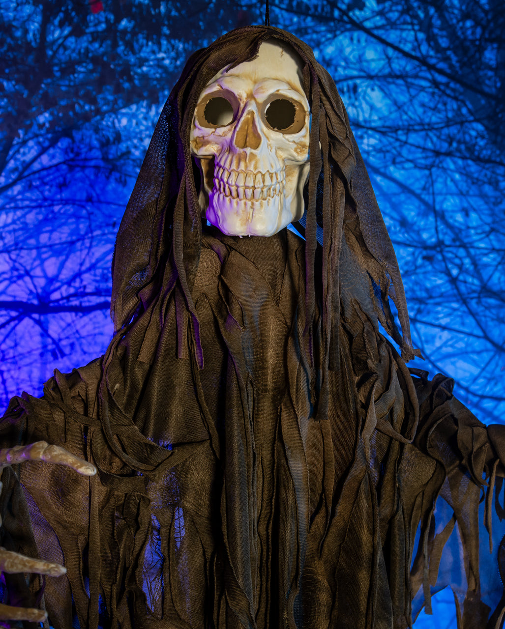 Vermoderter Fetzenreaper mit Sound, Licht & Bewegung 100cm
