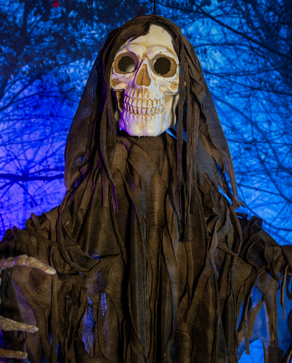 Vermoderter Fetzenreaper mit Sound, Licht & Bewegung 100cm