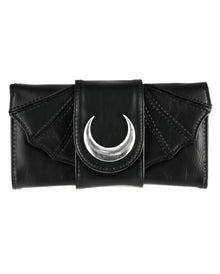 Moon Gothic Geldbeutel mit Fledermausflügel