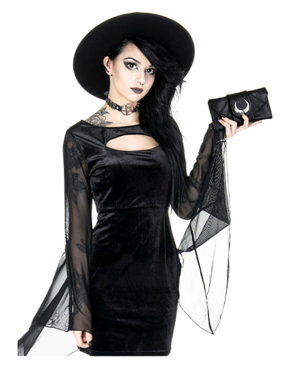 Moon Gothic Purse With Bat Wings