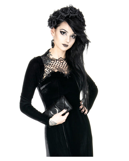 Moon Gothic Purse With Bat Wings