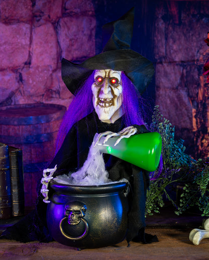 Morgatha the Potion Witch Halloween Animatronic 40cm