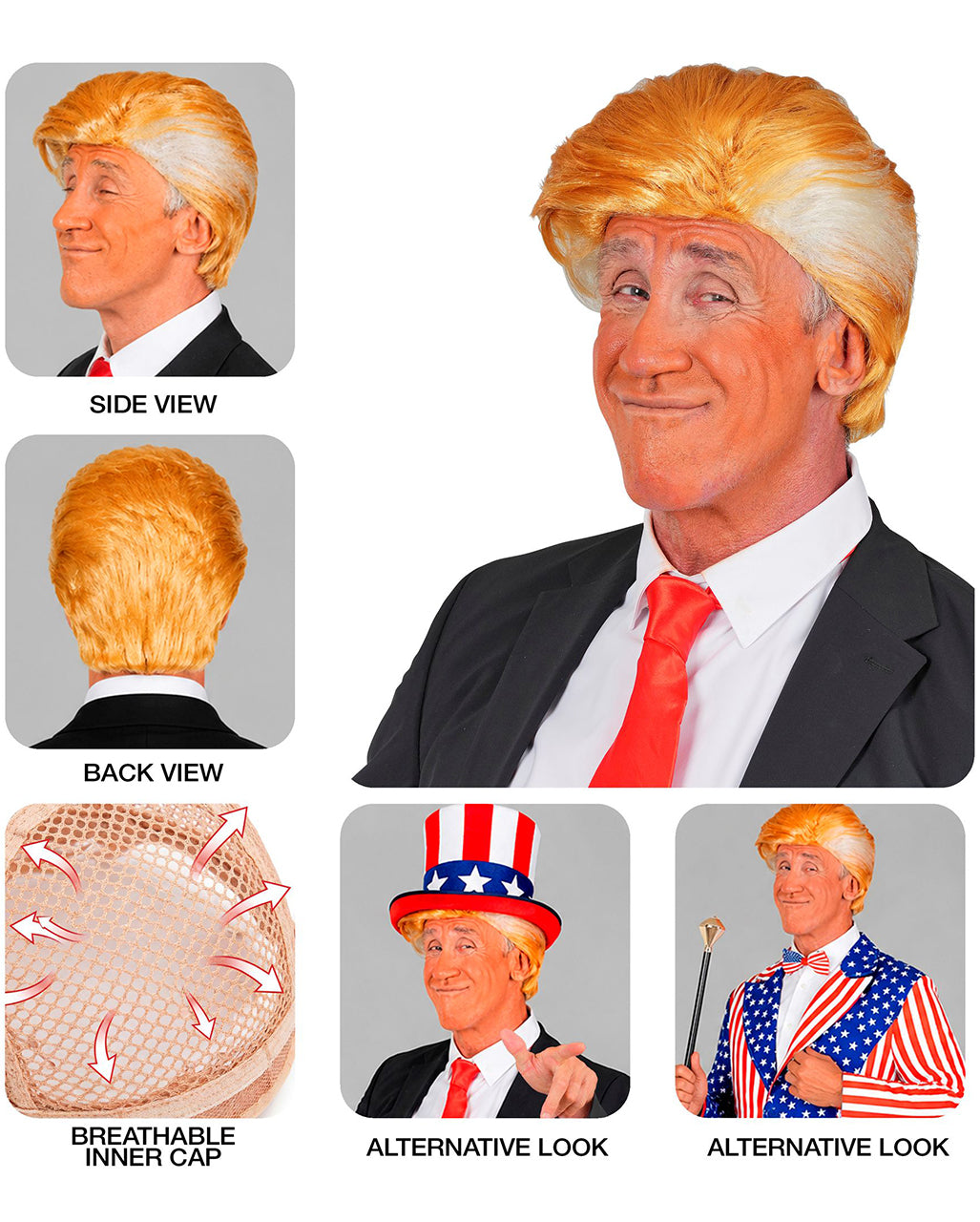 Präsident Perücke Rotblond