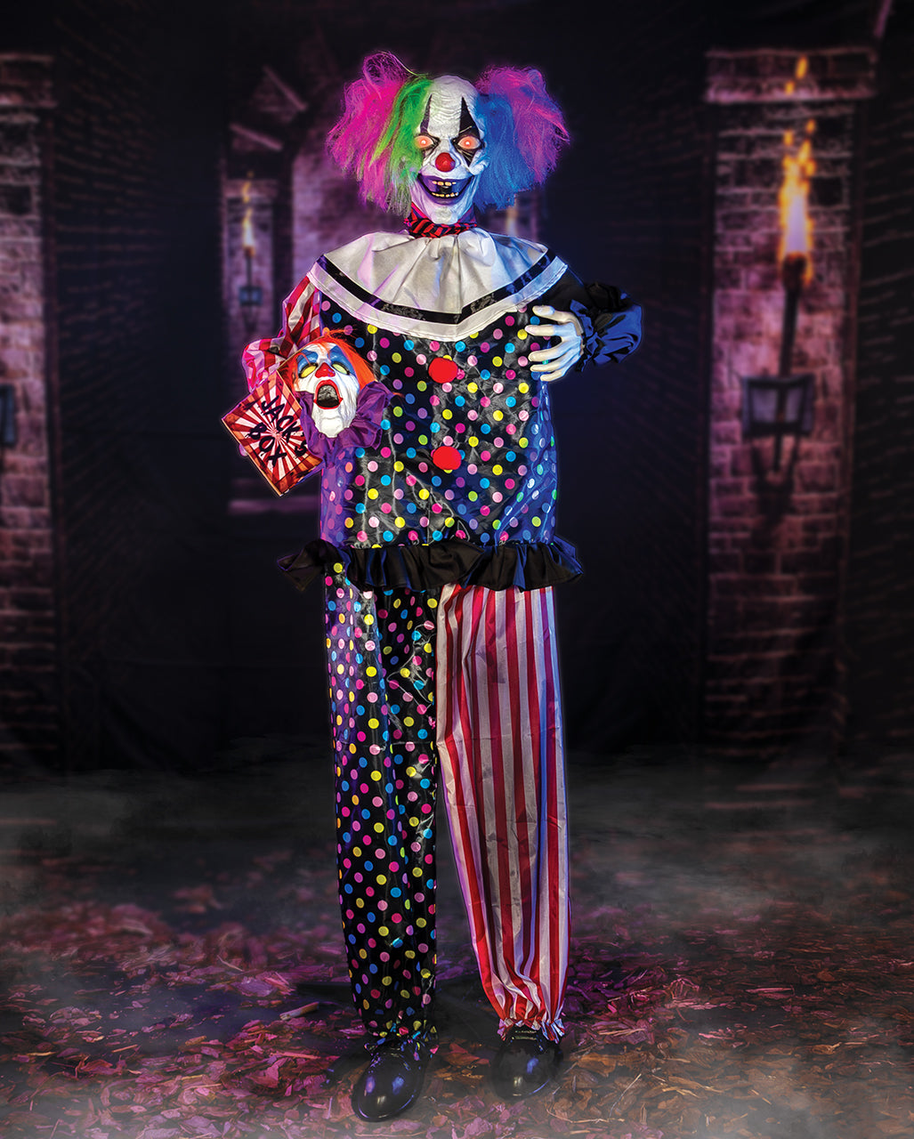 Mr. Smiles Horrorclown Animatronic mit Schockeffekt 172cm