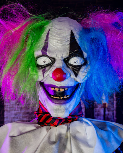 Mr. Smiles Horrorclown Animatronic mit Schockeffekt 172cm