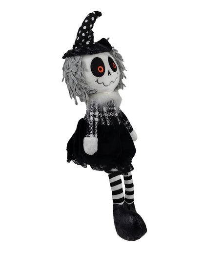 Frau Knochenhexe Kantenhocker Figur 40cm