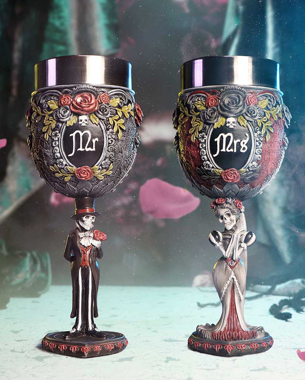Mrs Skelett Gothic Kelch 21 cm