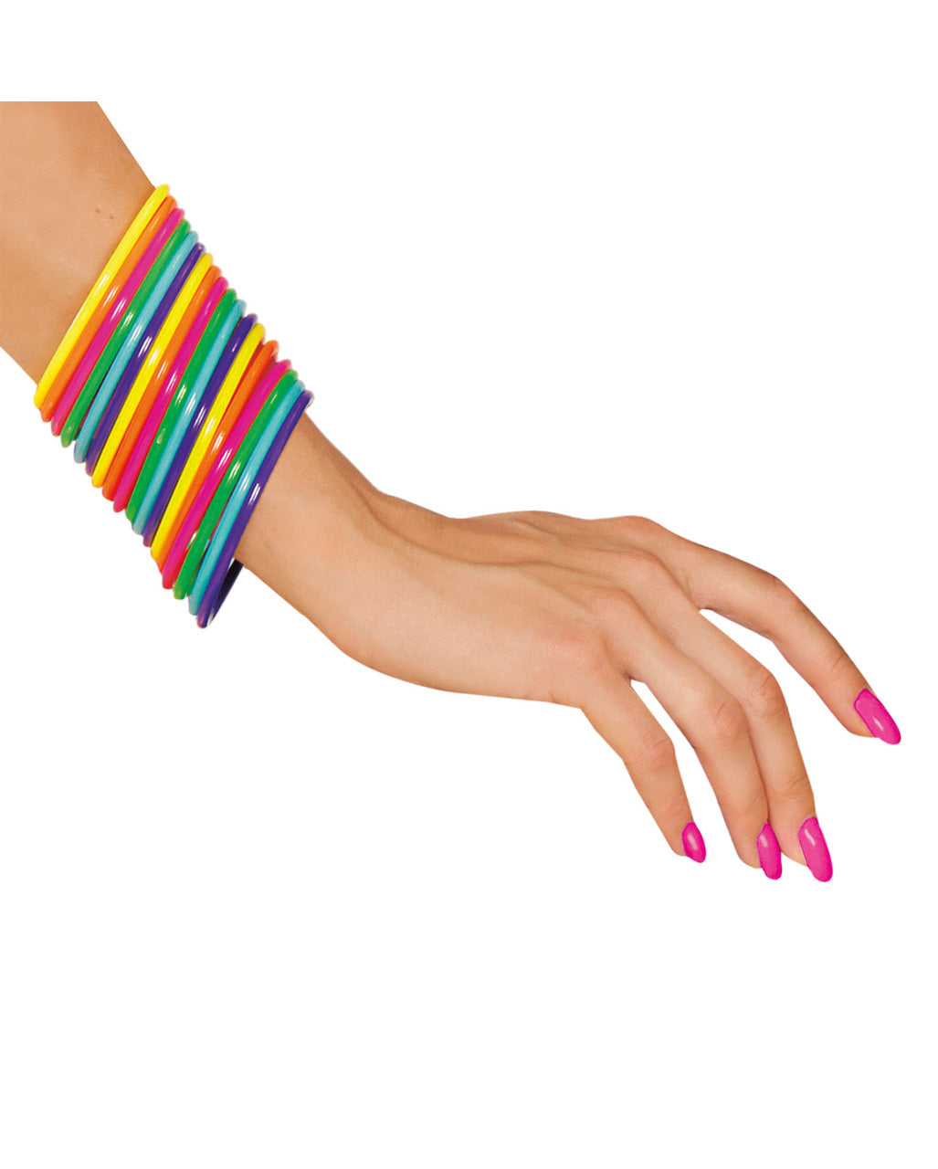 80er Jahre Neon Color Armreifen 18 St.