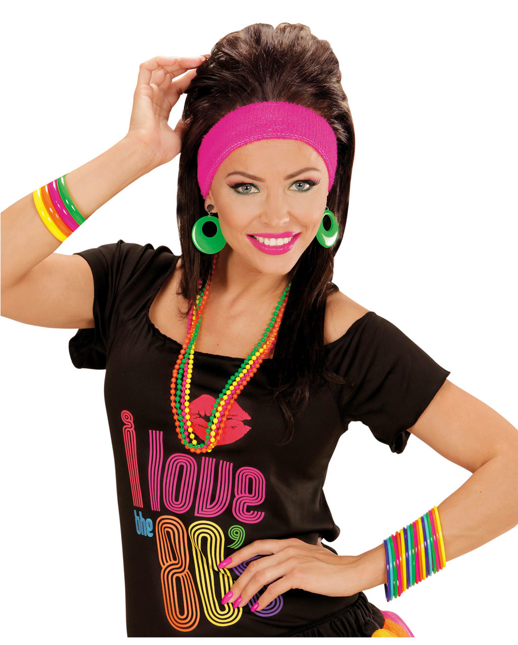80er Jahre Neon Color Armreifen 18 St.
