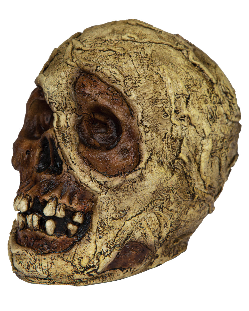 Mumien Totenkopf aus Latex 18cm