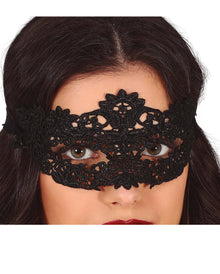 Mystic Flower - Schwarze Augenmaske aus Spitze
