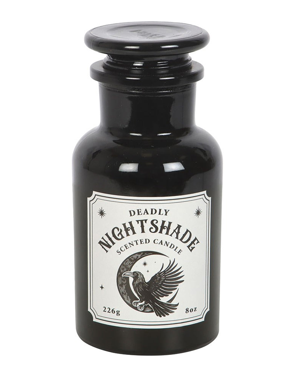 Mystic Raven Tollkirsche Duftkerze in Apothekerflasche