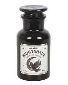 Mystic Raven Tollkirsche Duftkerze in Apothekerflasche