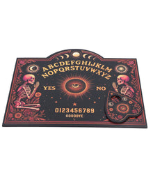 Geheimnisvolles Ouija-Geisterbrett mit Skelett- & Pflanzenmotiv