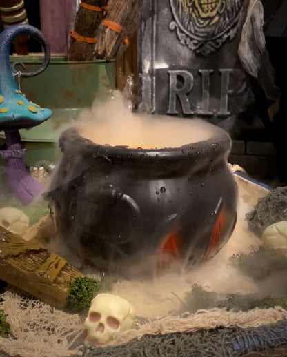 Hexenkessel mit Flammen Verzierung 18 cm