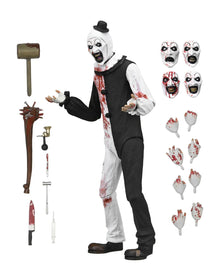 NECA Terrifier 2 Art The Clown Blood Splattered Ultimate Action Figur 18cm