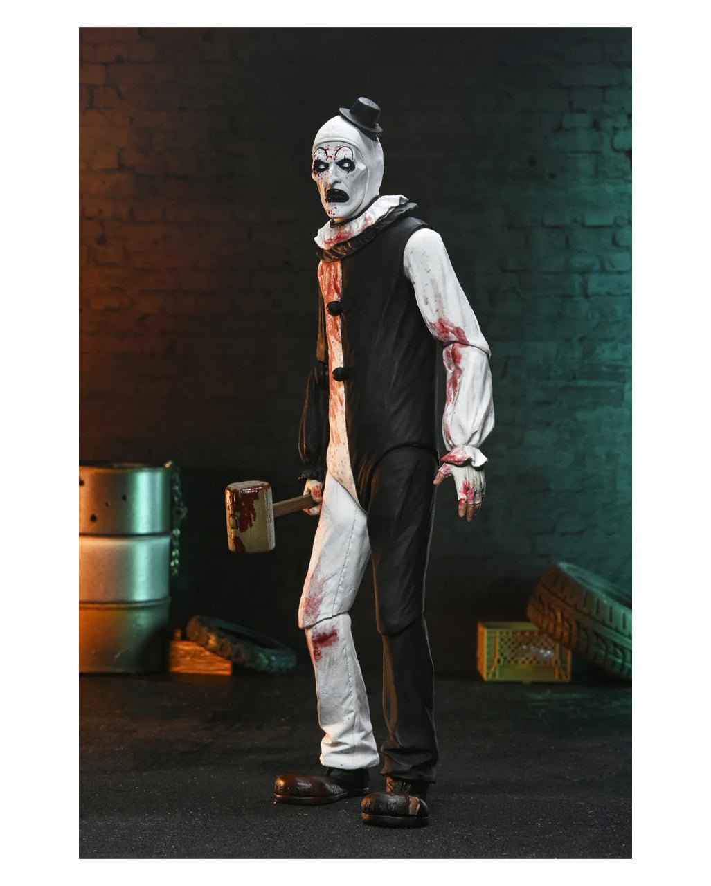 NECA Terrifier 2 Art The Clown Blood Splattered Ultimate Action Figur 18cm