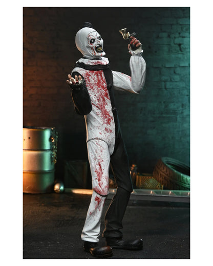 NECA Terrifier 2 Art The Clown Blood Splattered Ultimate Action Figur 18cm