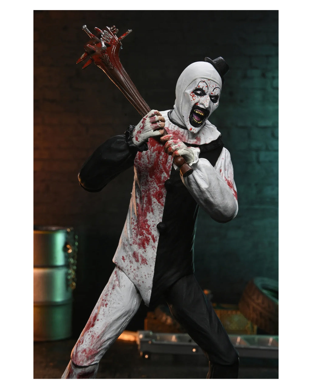 NECA Terrifier 2 Art The Clown Blood Splattered Ultimate Action Figur 18cm