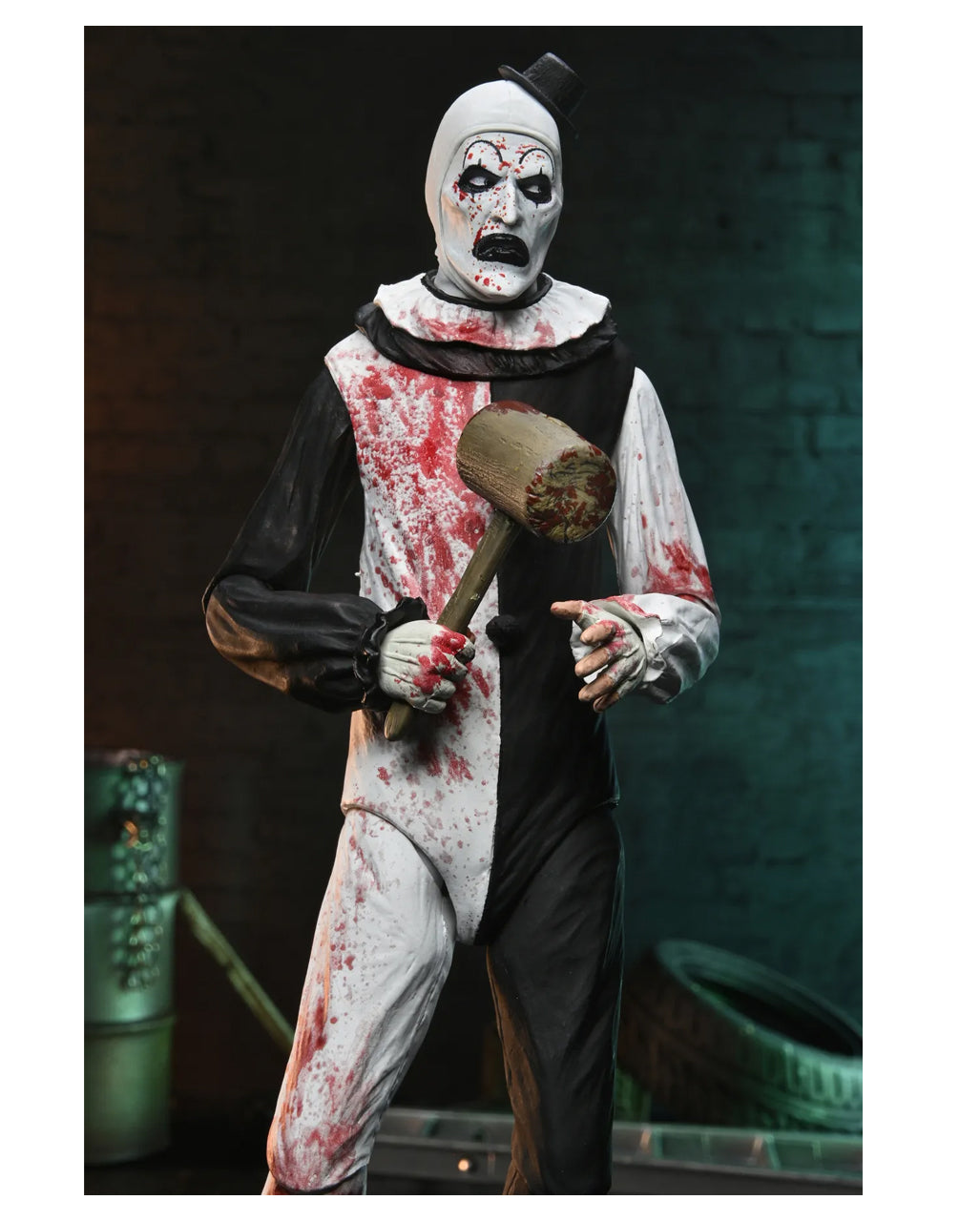 NECA Terrifier 2 Art The Clown Blood Splattered Ultimate Action Figur 18cm