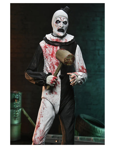 NECA Terrifier 2 Art The Clown Blood Splattered Ultimate Action Figur 18cm