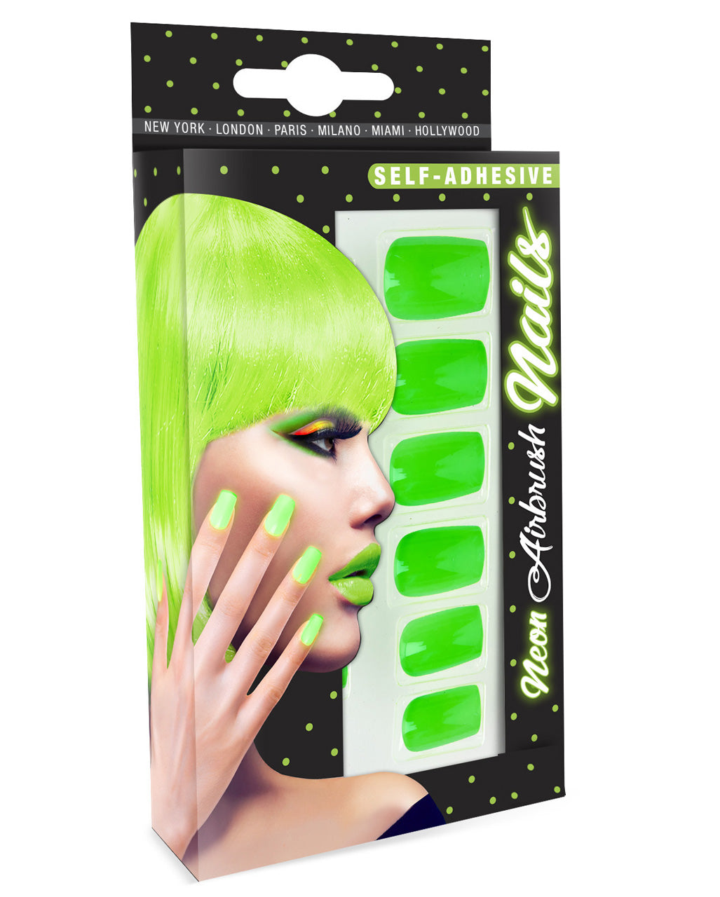 Neon Airbrush Fingernails Neon Green