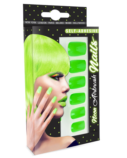 Neon Airbrush Fingernails Neon Green