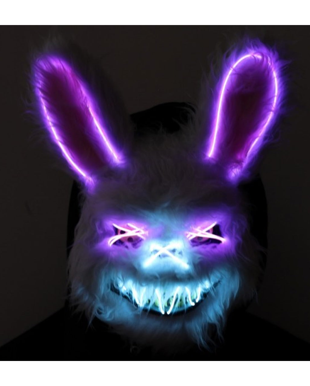 Beleuchtete Hasen LED Maske