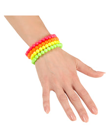 Neon Perlenarmband 4er-Set