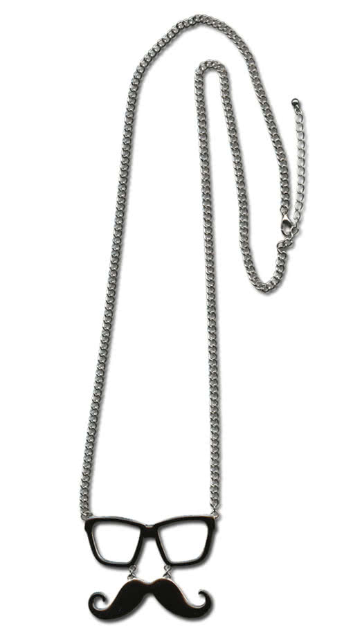 Kette mit Brille und Mustache