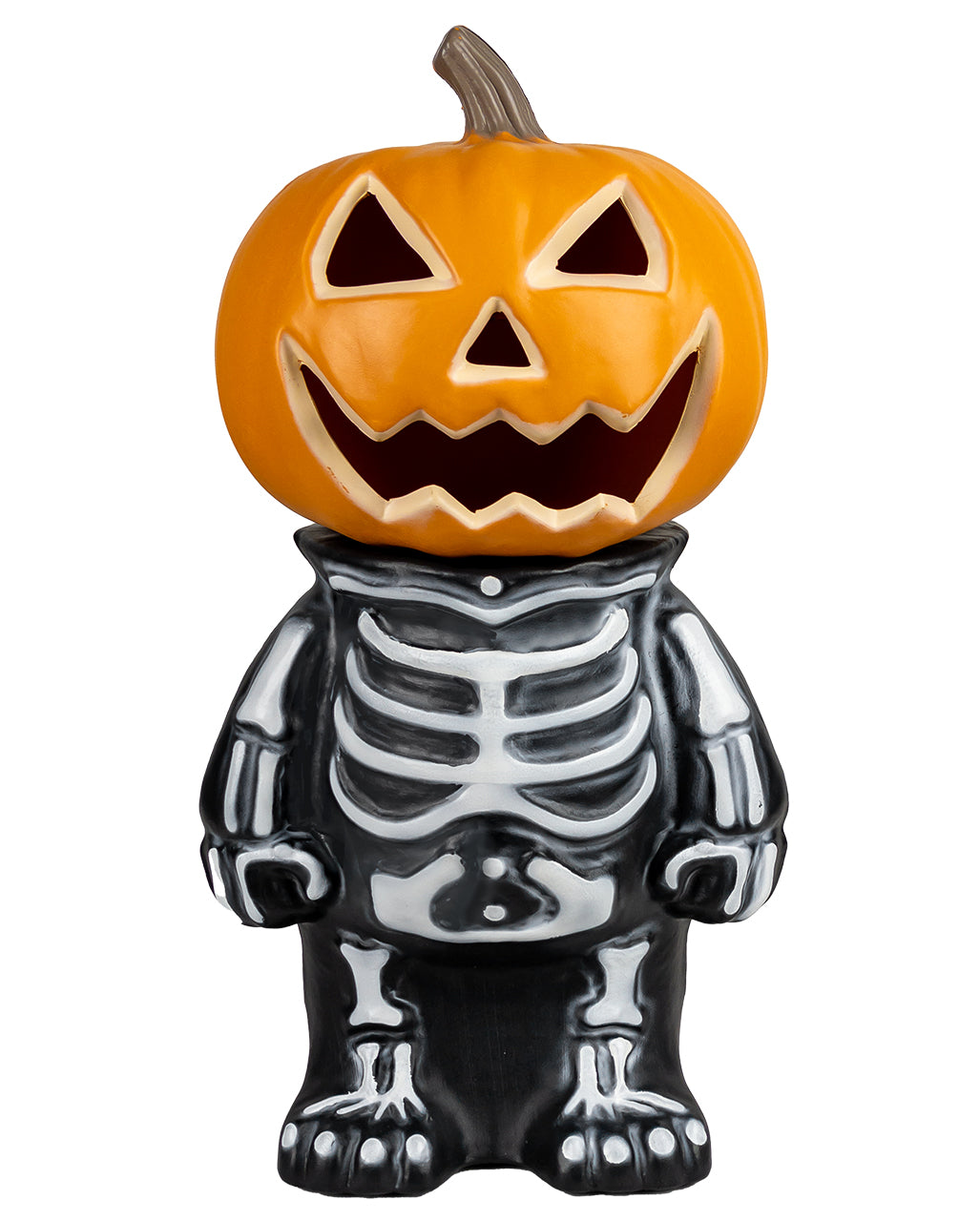 Liebenswerter Skelett Torso als Kürbis Ständer 27cm