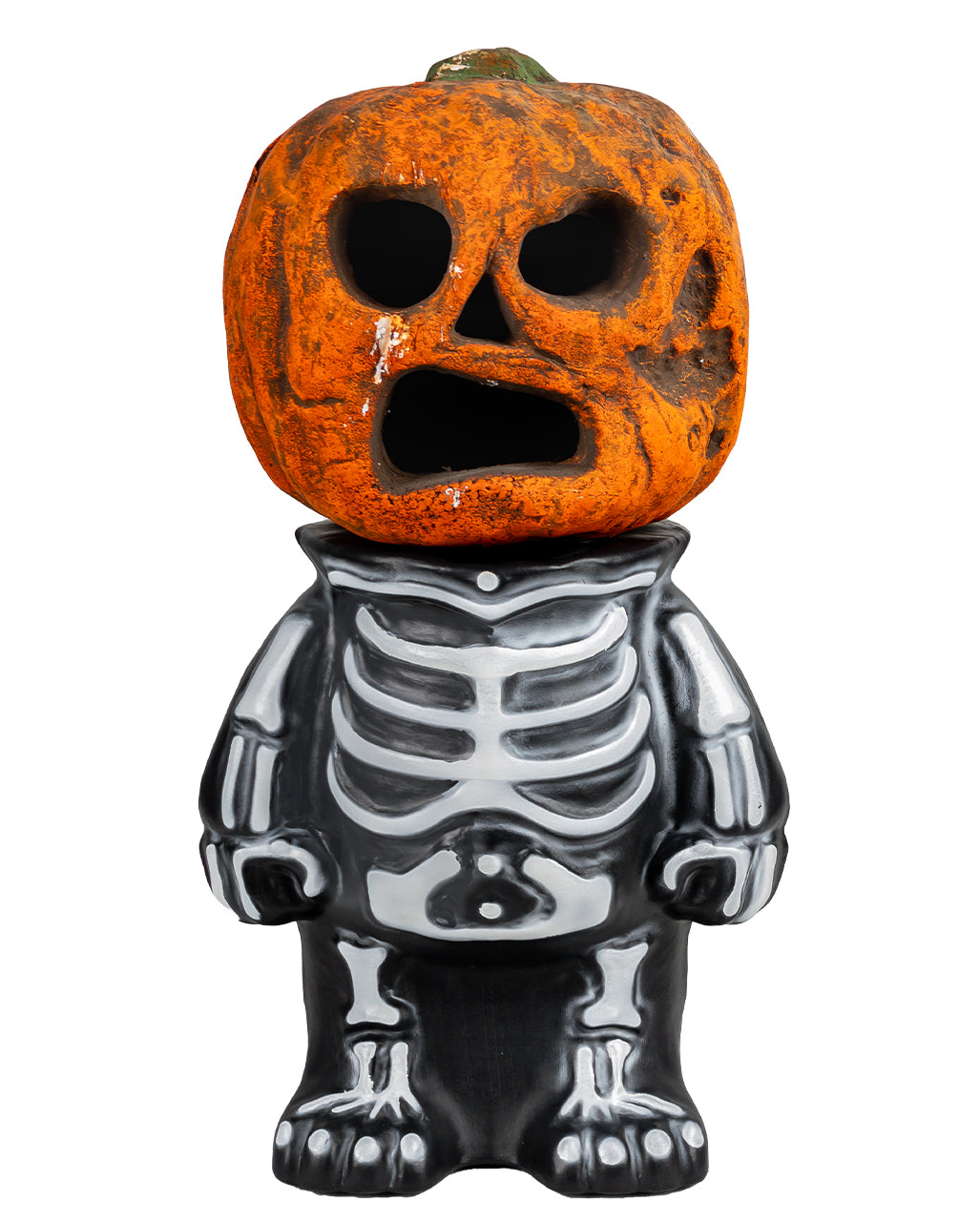 Liebenswerter Skelett Torso als Kürbis Ständer 27cm