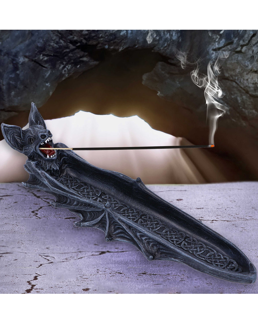 Gothic Fledermaus Räucherstäbchenhalter 29cm