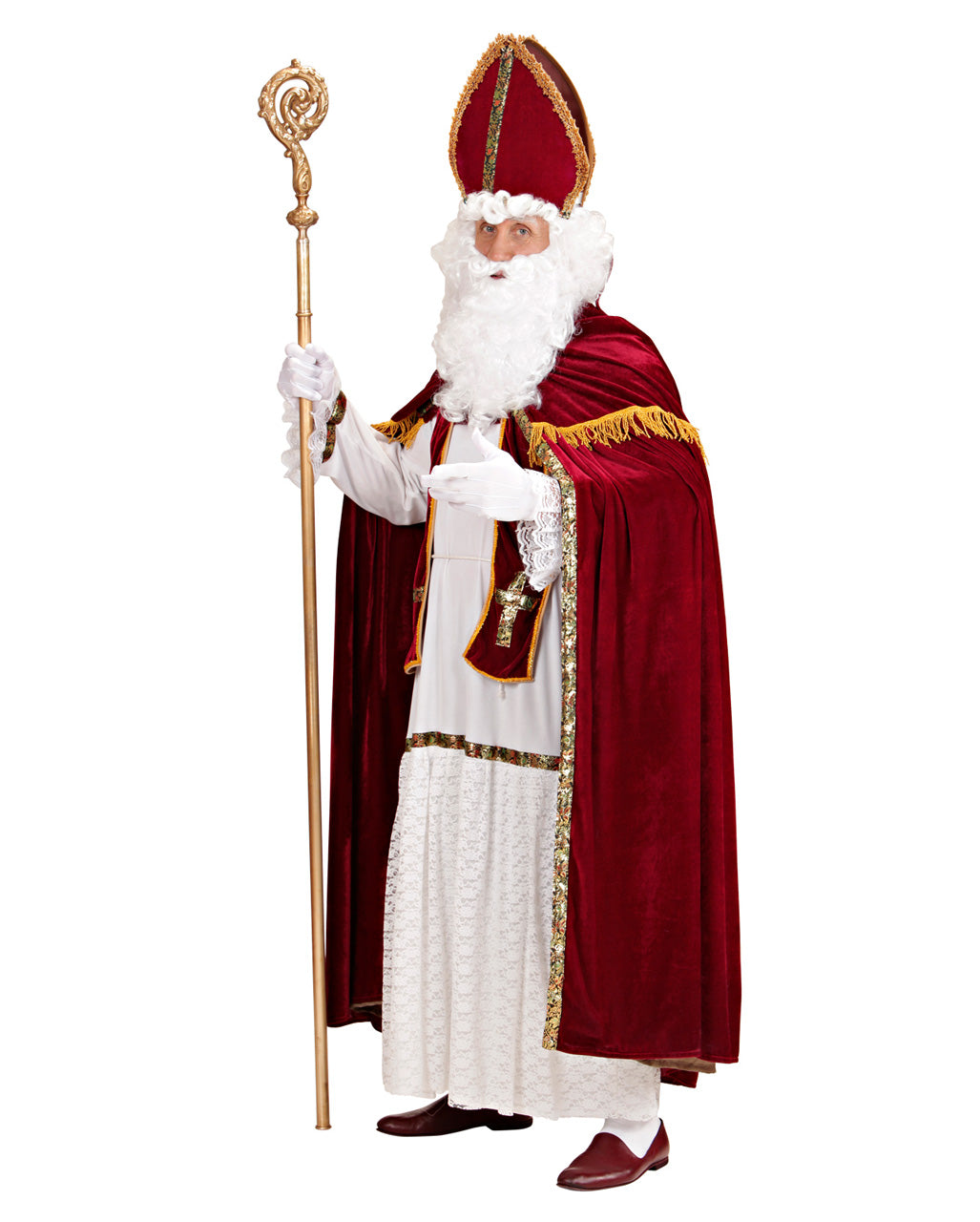 5-tlg Nikolaus Kostüm mit Mitra