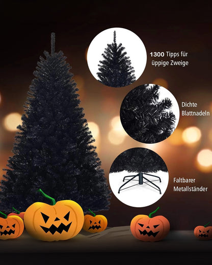 Schwarzer Noctis Manor Weihnachtsbaum 210cm - Gothic X-Mas Tree