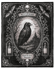 „Quoth the Raven“ Noctis Manor Gothic Kuscheldecke 152x178cm