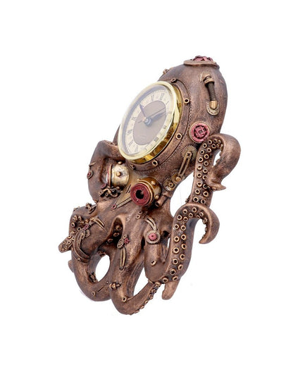 Octoclock Steampunk Oktopus Wanduhr