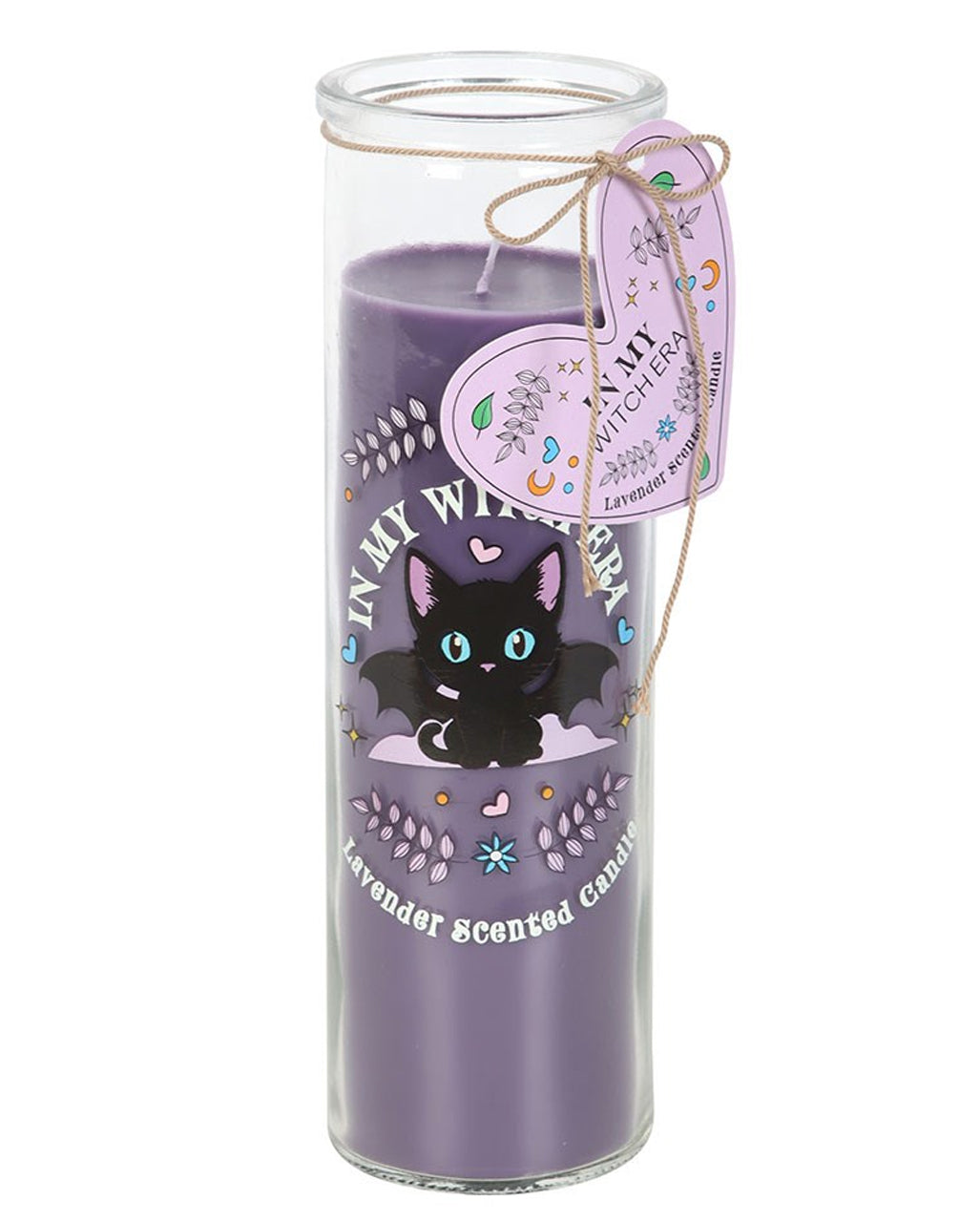 Lavenderkerze Of Whiskers & Wings mit Katzenmotiv 20cm