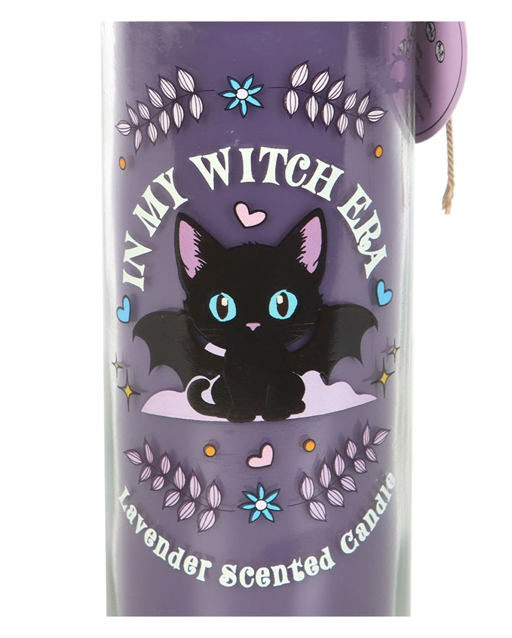 Lavenderkerze Of Whiskers & Wings mit Katzenmotiv 20cm