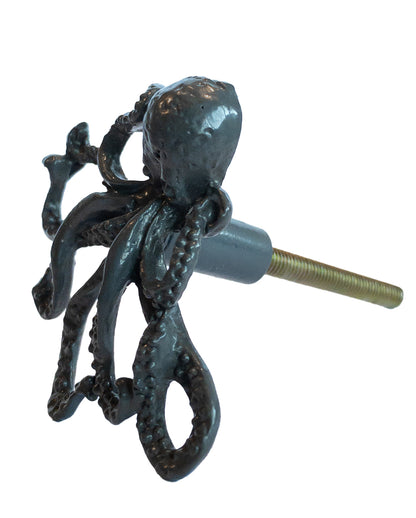 Grauer Oktopus Schubladenknauf