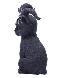 Mystische Katzenfigur mit Ziegenhörner