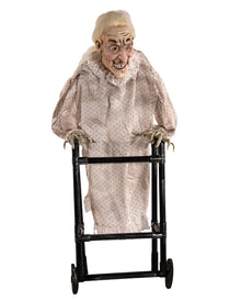 Alte Oma mit Rollator mit Bewegung & Ton 72cm