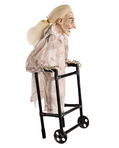 Alte Oma mit Rollator mit Bewegung & Ton 72cm