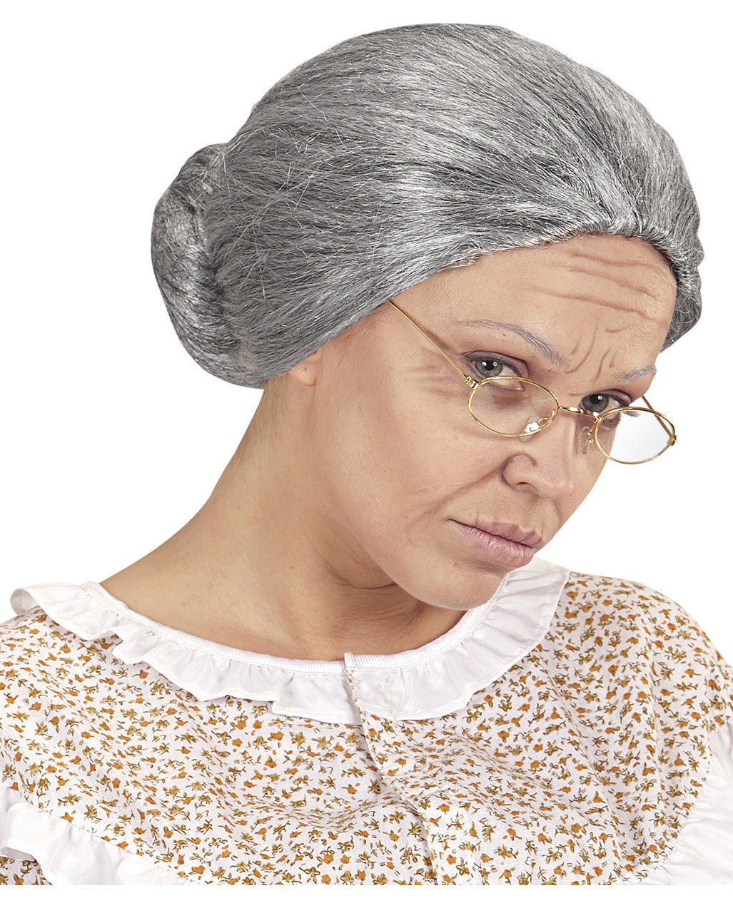 Oma Perücke mit Knoten