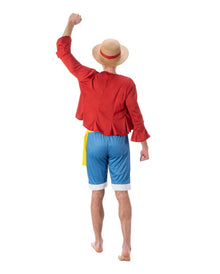One Piece Ruffy Herrenkostüm 4-tlg.
