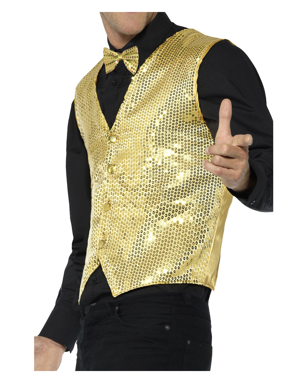 Goldene Männer Pailletten-Weste
