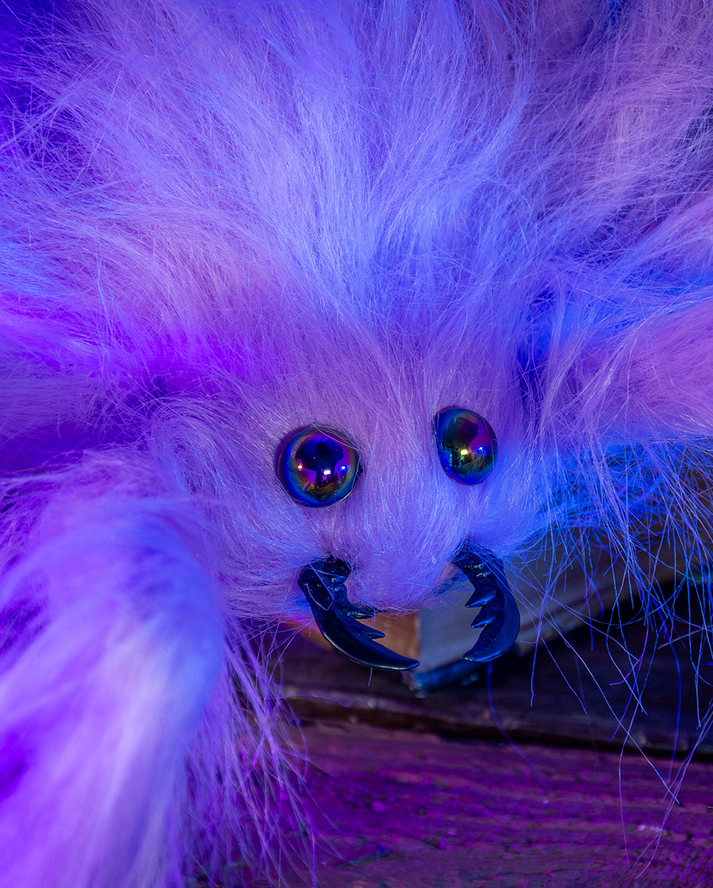 Haarige Halloween Spinne Pastell-Violett 70cm