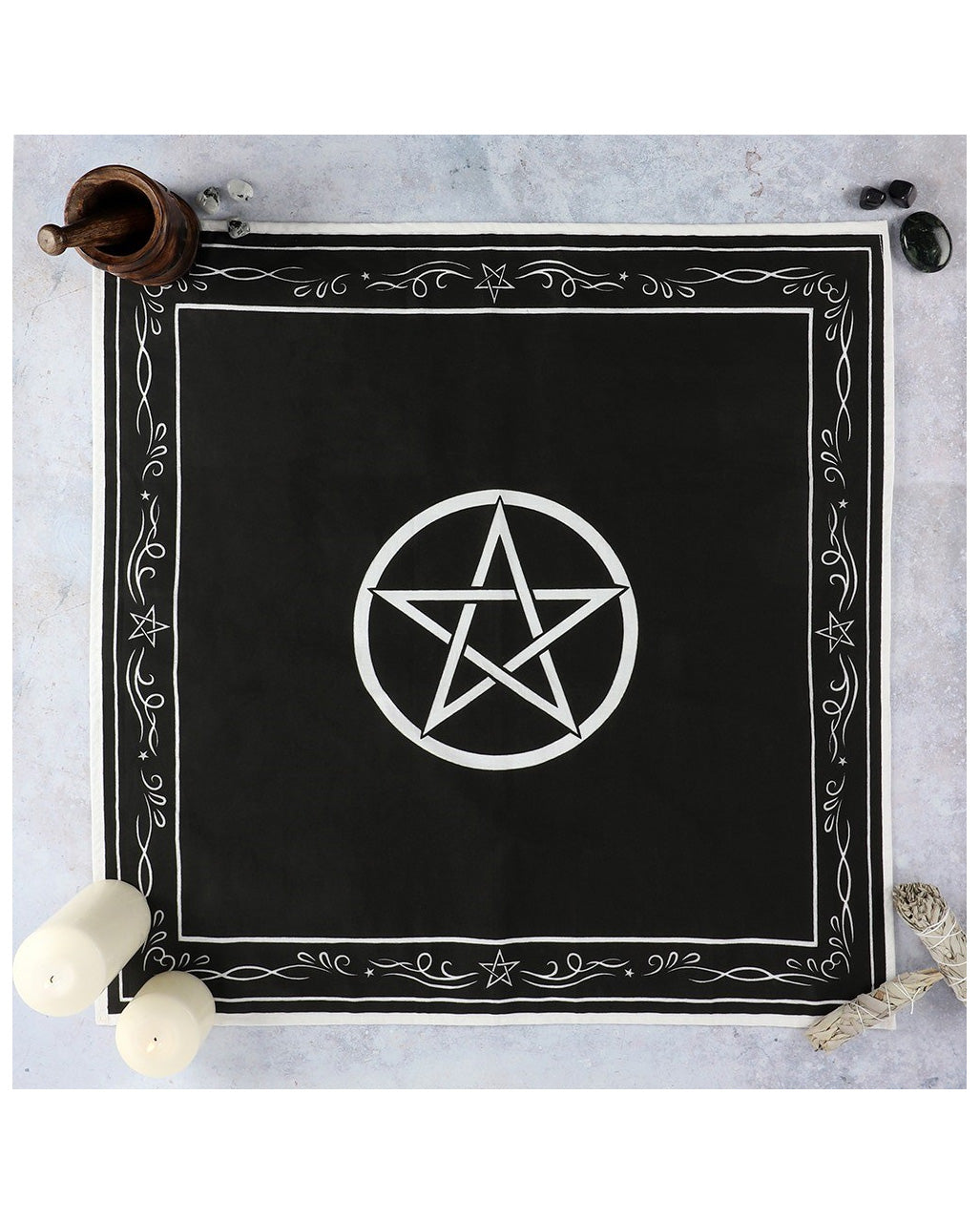 Pentagram Wicca Altartuch 70x70 cm