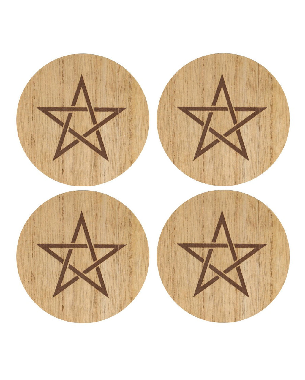 Untersetzer mit Pentagramm 4 St.